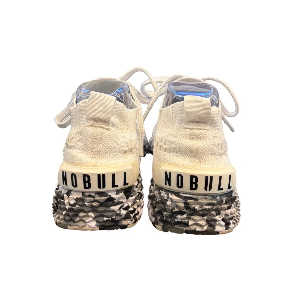 NOBULL Knit Runner Men's 6.5 Women's 8 White Camo Sole Training Shoes